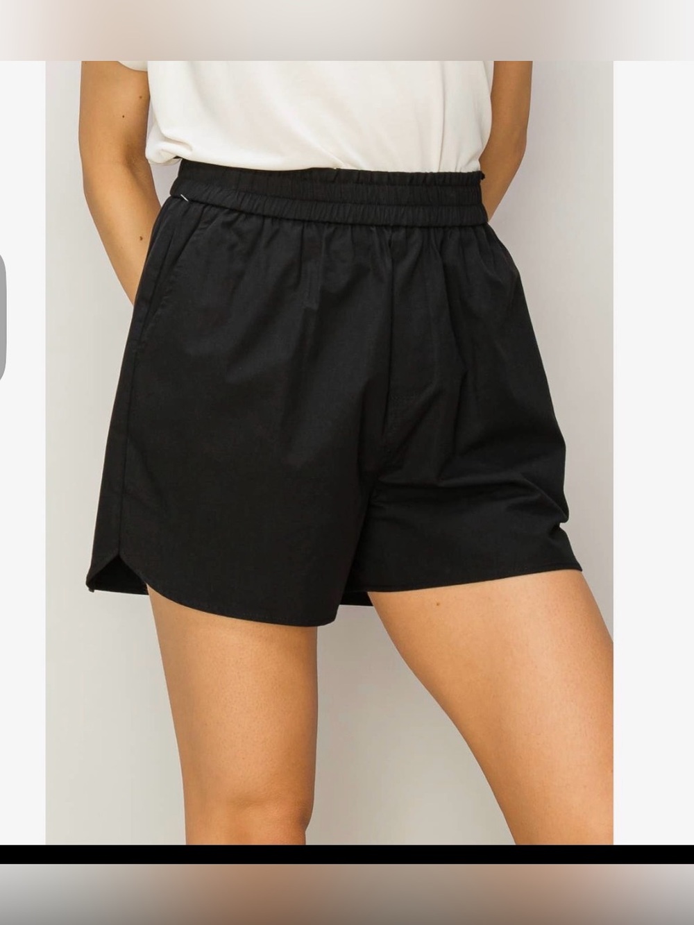 Double Zero Black Poplin Pocket Shorts Size S/M/L | Waist 14
